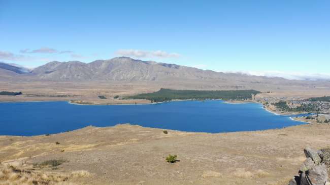View from summit over Lake Tekapo