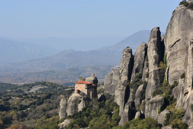 Blick auf das Kloster Agia Triada