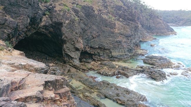The cave at the south end of Noosa