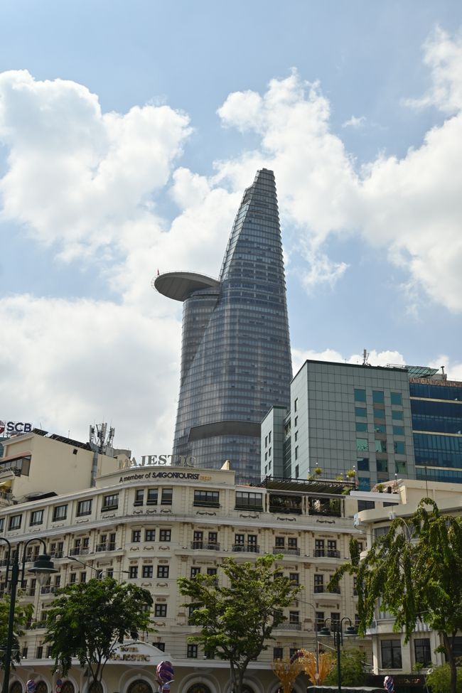 Modern skyscrapers dominate the cityscape
