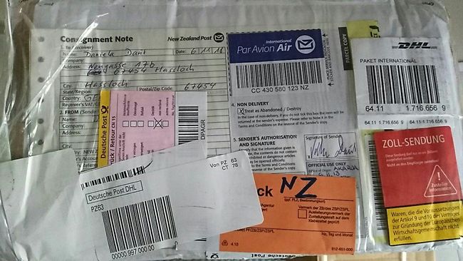 The package from New Zealand.