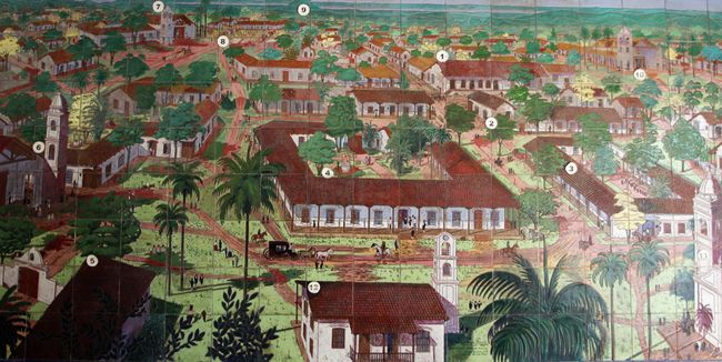 Asunción in its founding times. At least the many green areas have been preserved.