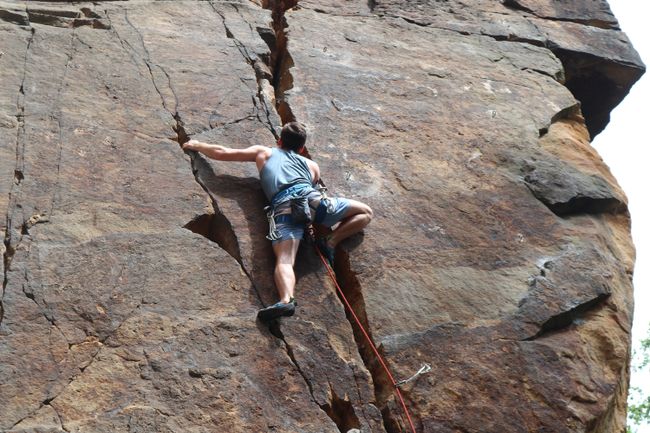 Once again climbing outdoors (78 days until the world trip)