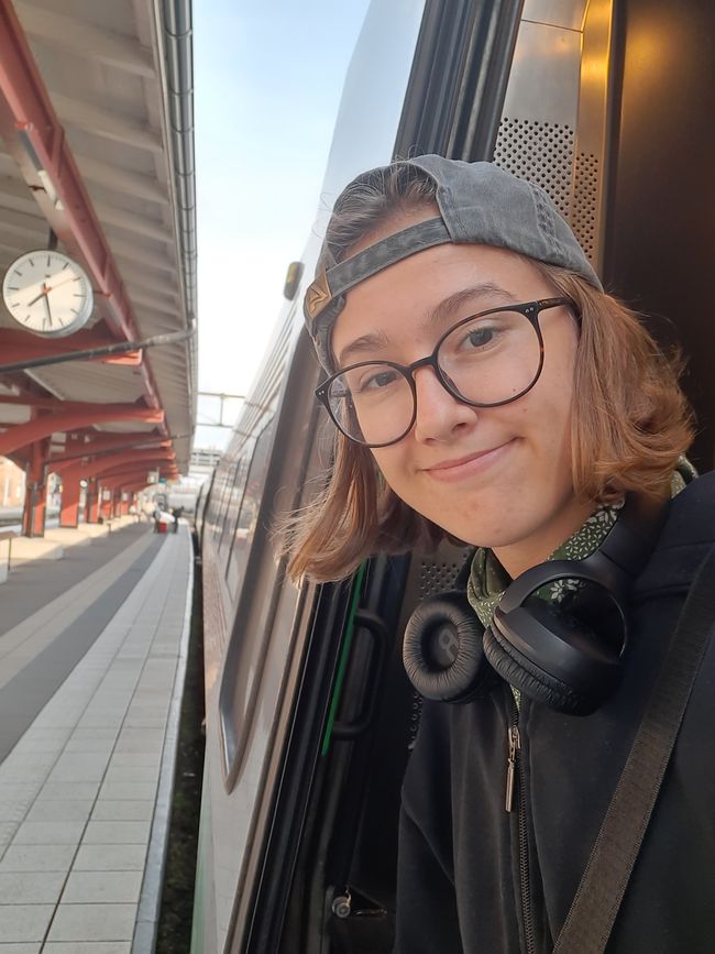 Hässleholm, Zug steht, cooles Interrail Selfie