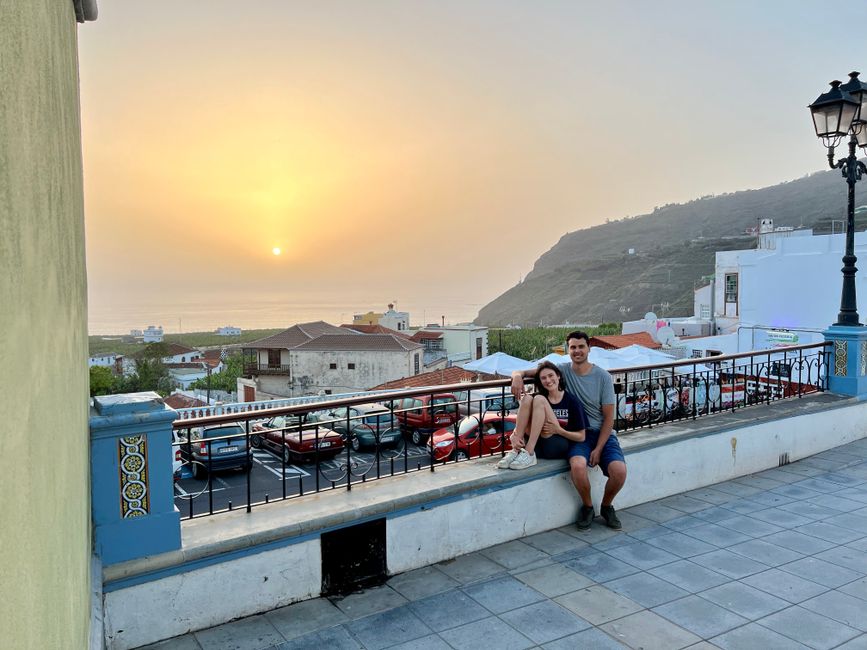 Disfrutando de los últimos rayos de sol juntos