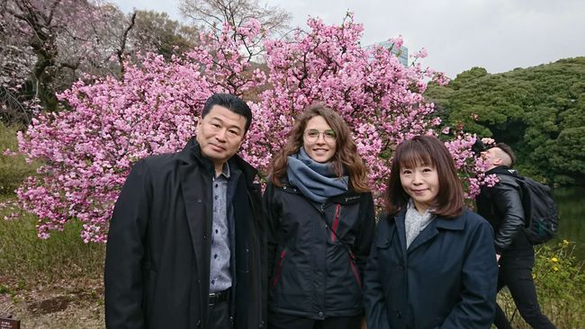 Takehiko, Cheko und ich an meinem letzten Tag in Tokyo im Shinjuku Park 
