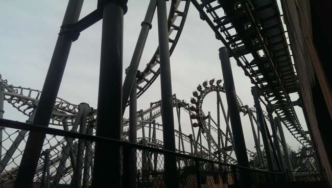 Hanging roller coaster