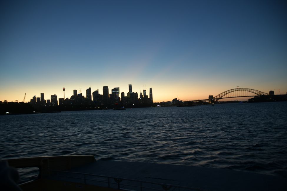 Sunset behind Sydney