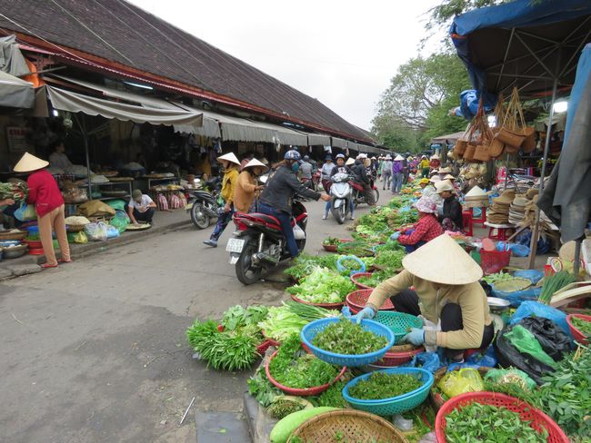 Morning hustle and bustle at the market