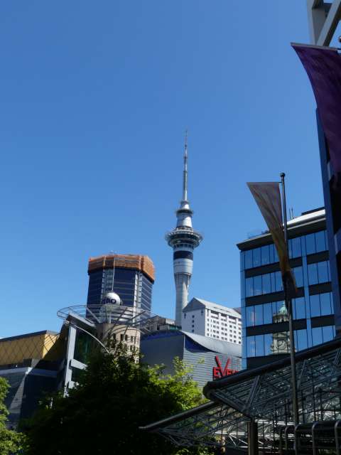 Stadtbild von Auckland, wenn man durchläuft
