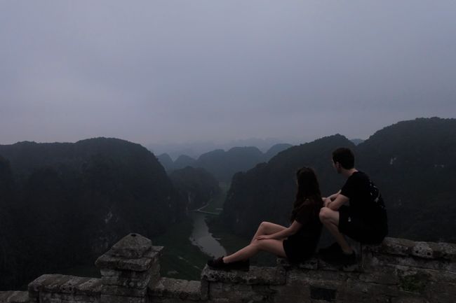 Enjoying the view over the dry Halong Bay