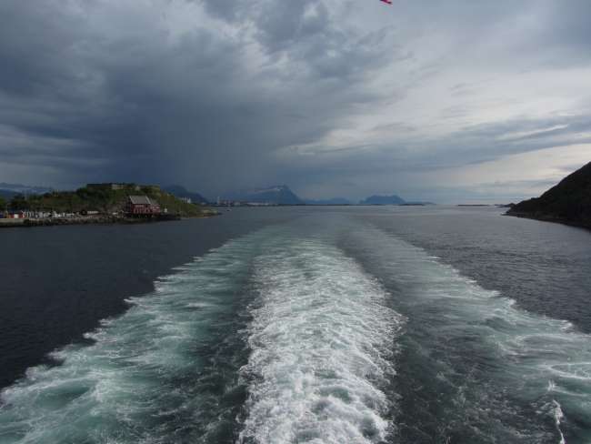 Fährabfahrt von Bodø nach Moskenes