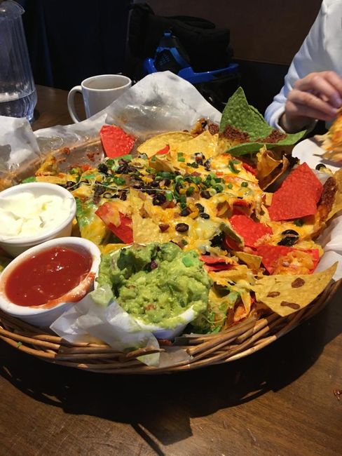 Dusty's: Nacho break (we treated ourselves once :p)