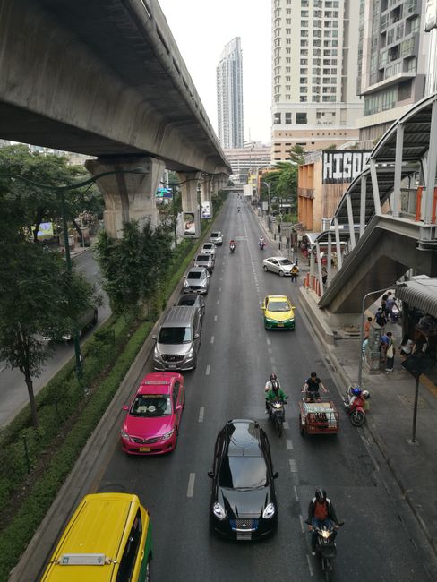 First impressions of Bangkok's traffic.
