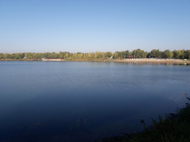 View over lake in the east of Oral