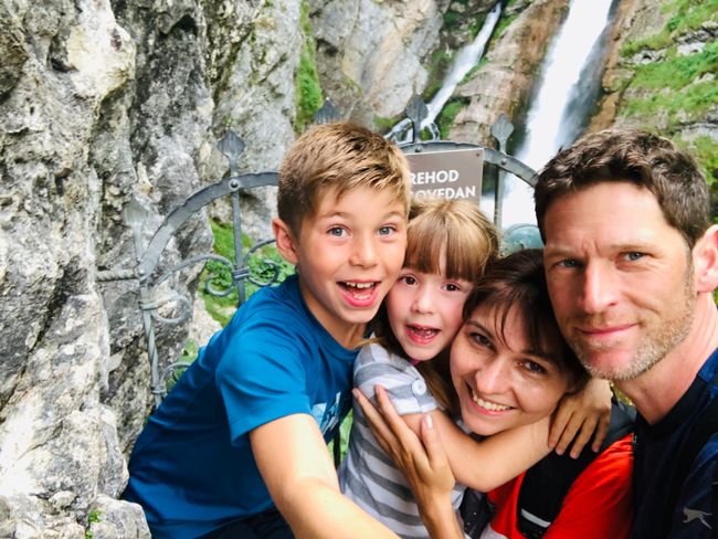 Selfie am Savica Wasserfall