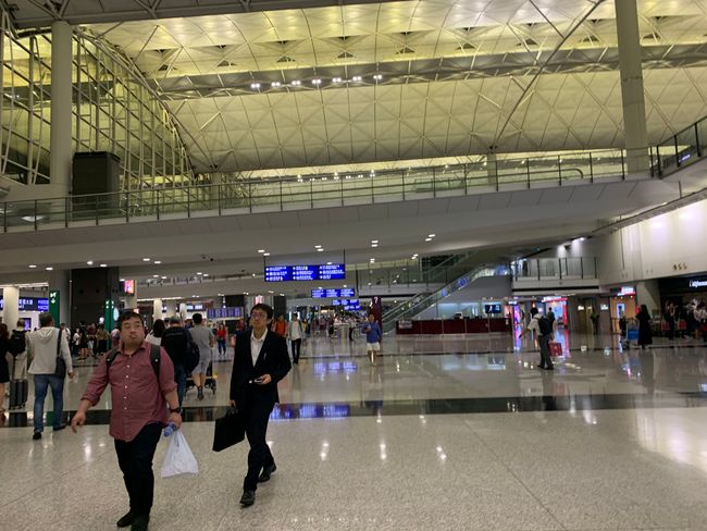 Arrival in Hong Kong
