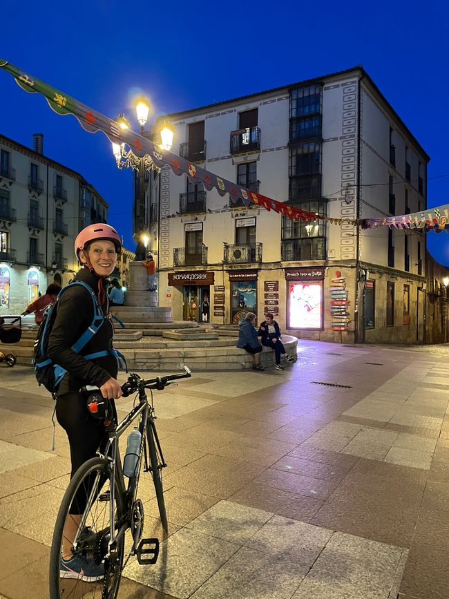 by bike in the old town of Soria