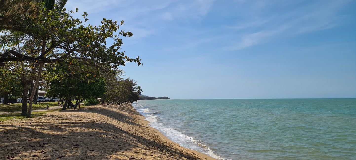 The beach in front of our accommodation