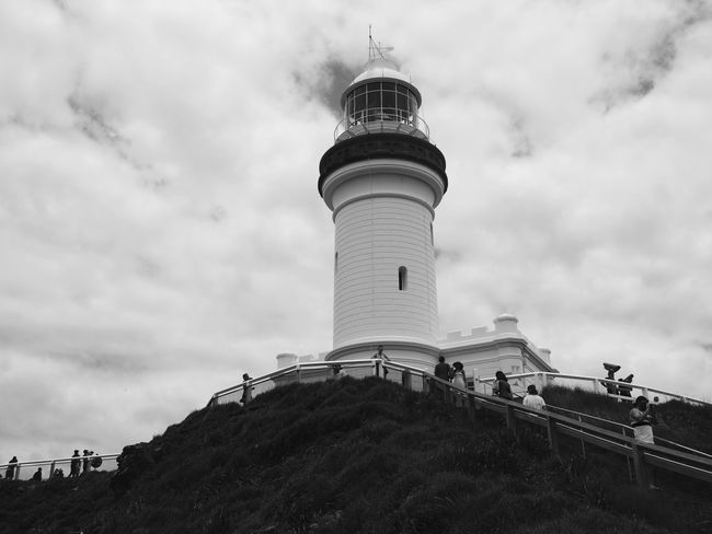 coming down to byron bay and having lunch at the lighthouse overlooking the backpacker city