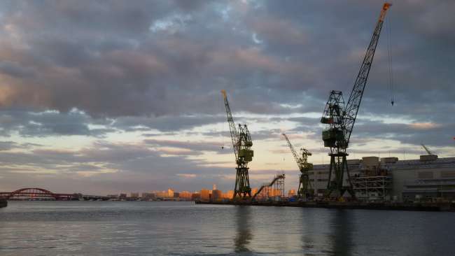 Twilight at the port...