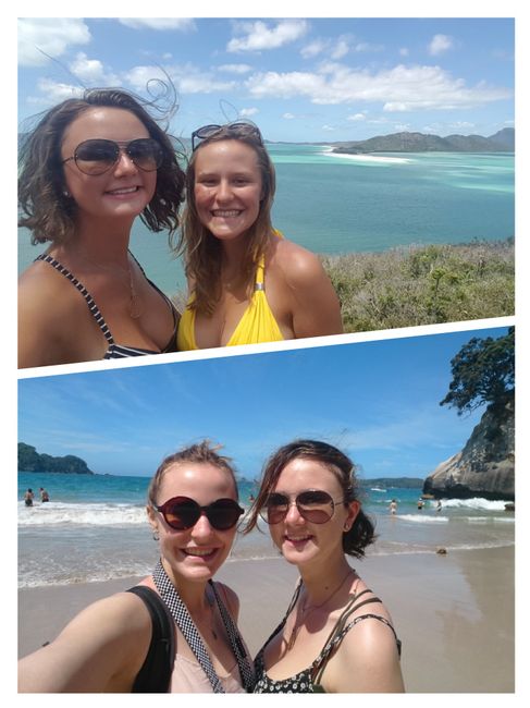 Comparison: top in the Whitsundays after two months on the road, bottom after 6 days in New Zealand 