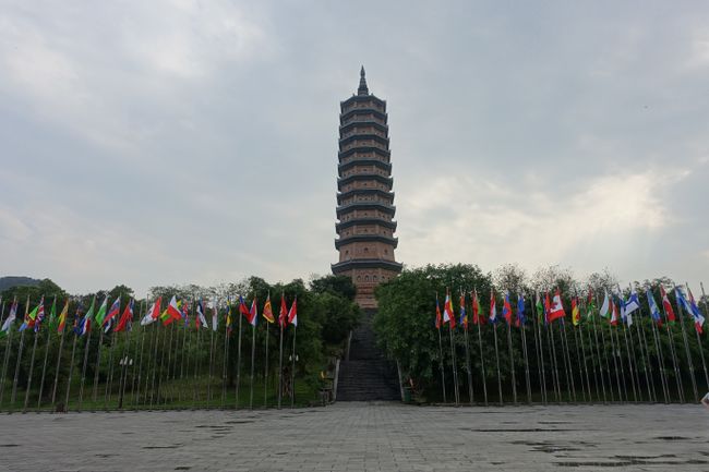 Pagoda & flags