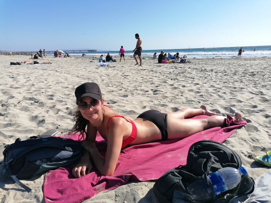 Anna chilling at Venice Beach