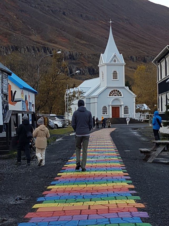 The famous rainbow walk