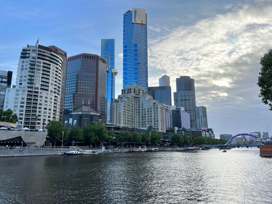 Skyline von Melbourne und Yarra River