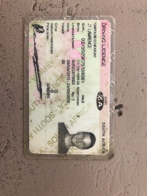 A South African driver's license
