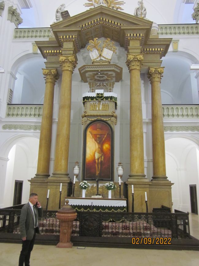Altar with pulpit of the large church