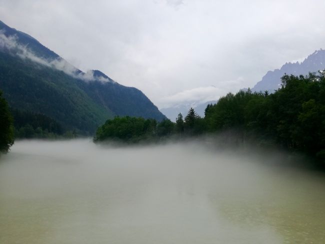 Haze over the River Arve near Les Houches