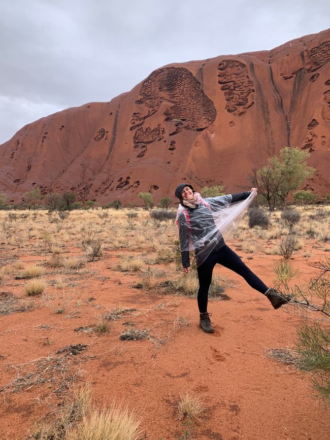 Regen am Uluru - wir Glückspilze
