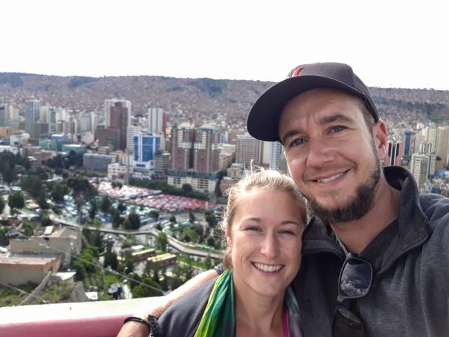 Happy selfie at a Mirador in La Paz