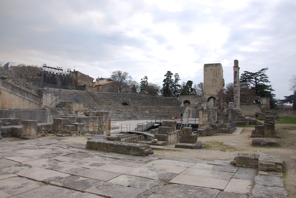 in the Roman theater