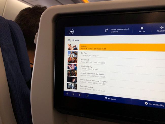 Die Filmauswahl bei Lufthansa ist top!