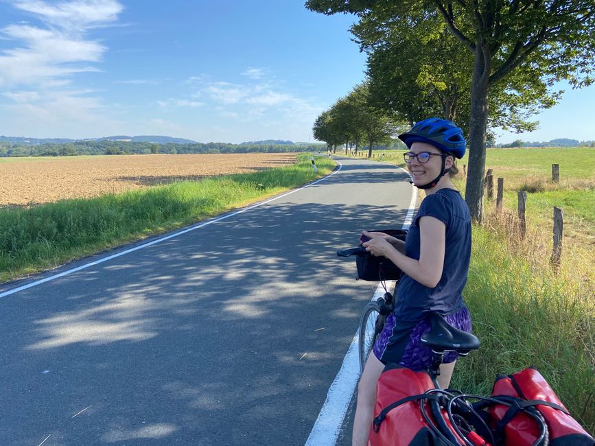 Janina in the best cycling mood