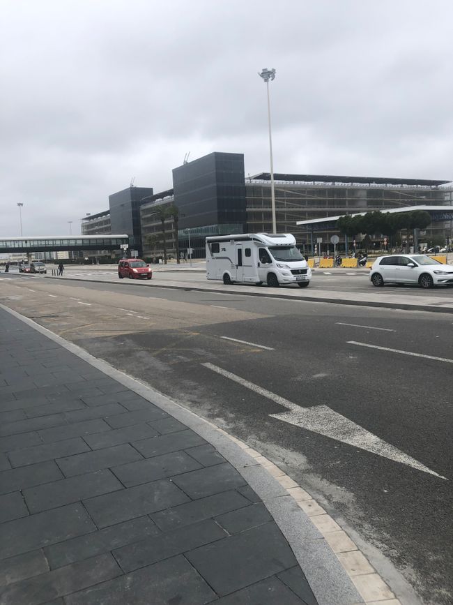 Parking in front of the terminal