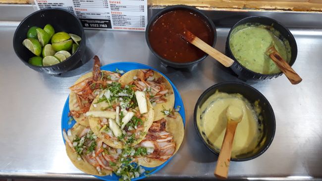Tacos in einer Taquería