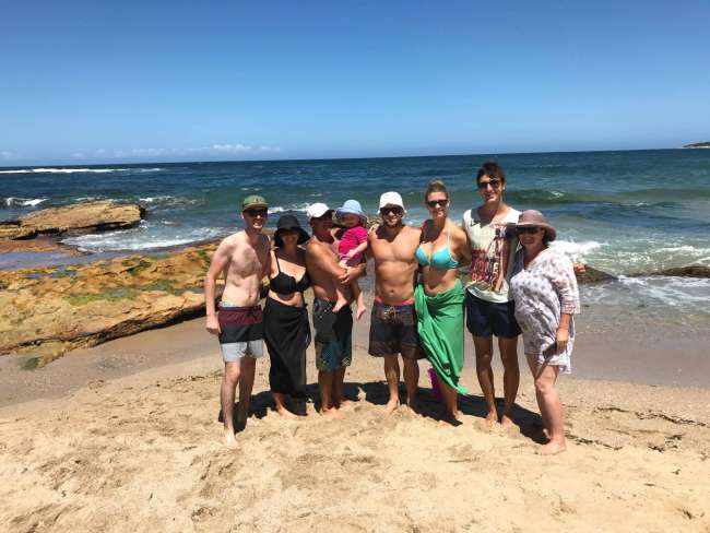 Group photo on the beach