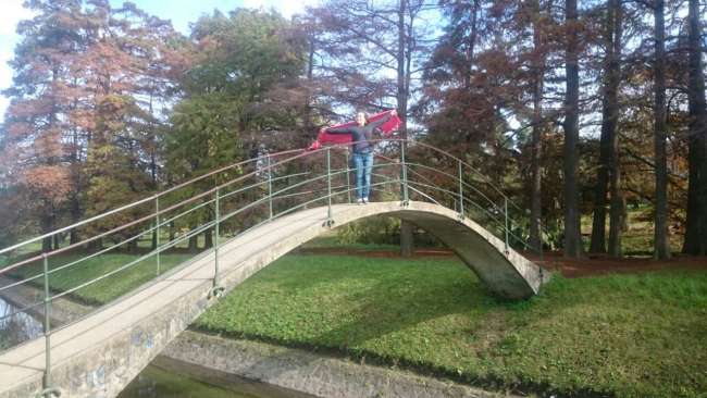 Montevideo - steep bridge in the park
