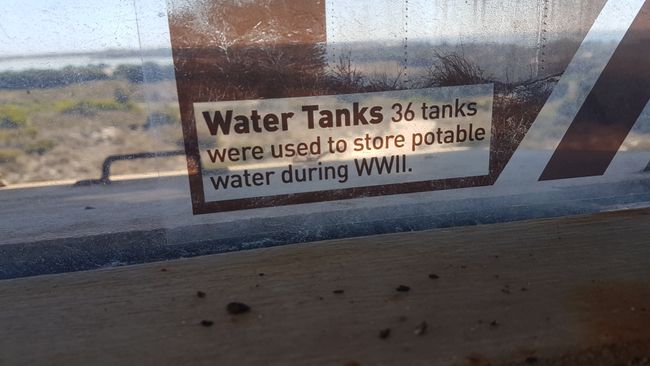 Es gab 36 Wassertanks fuer die Aufbewahrung waehrend des zweiten Weltkrieges.