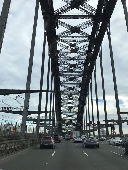 Start of the trip- over the Harbour Bridge!