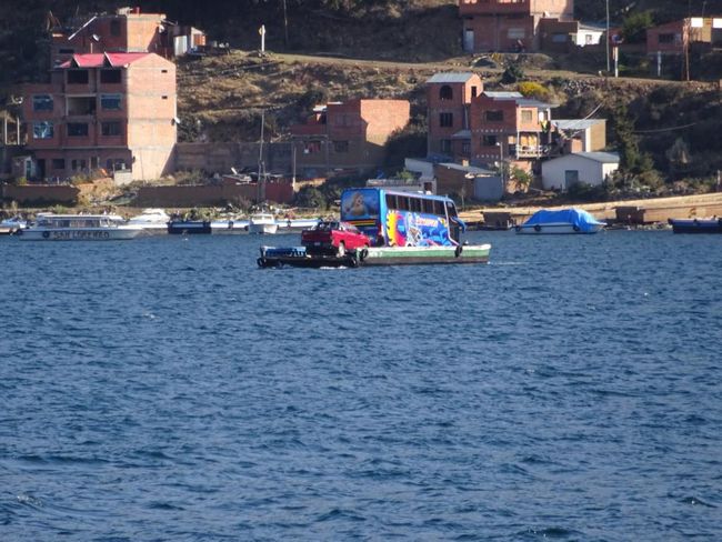 'Ferry' across the lake to La Paz