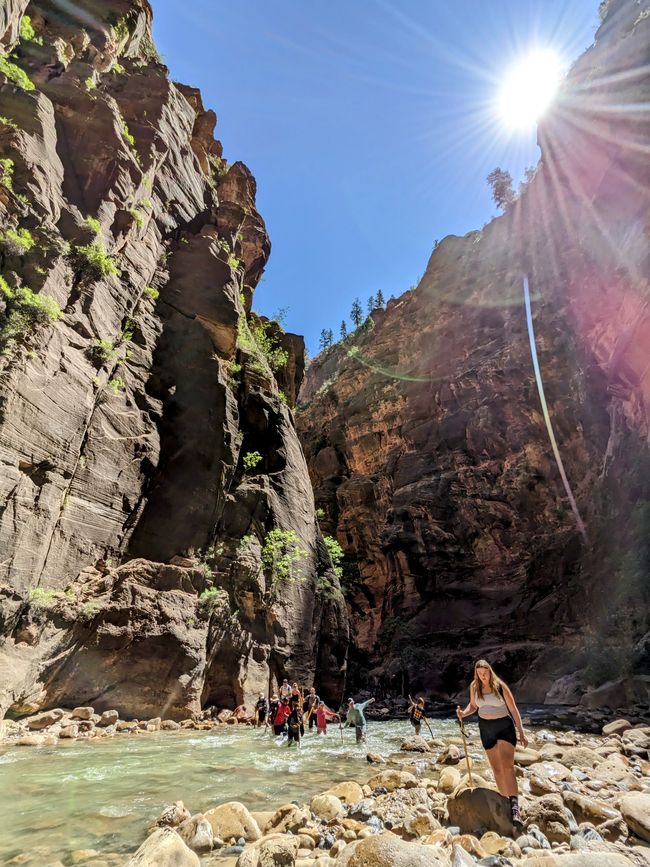 Was für ein Abenteuer! – Entlang und mitten im „reißenden“ Virgin River im Zion Nationalpark