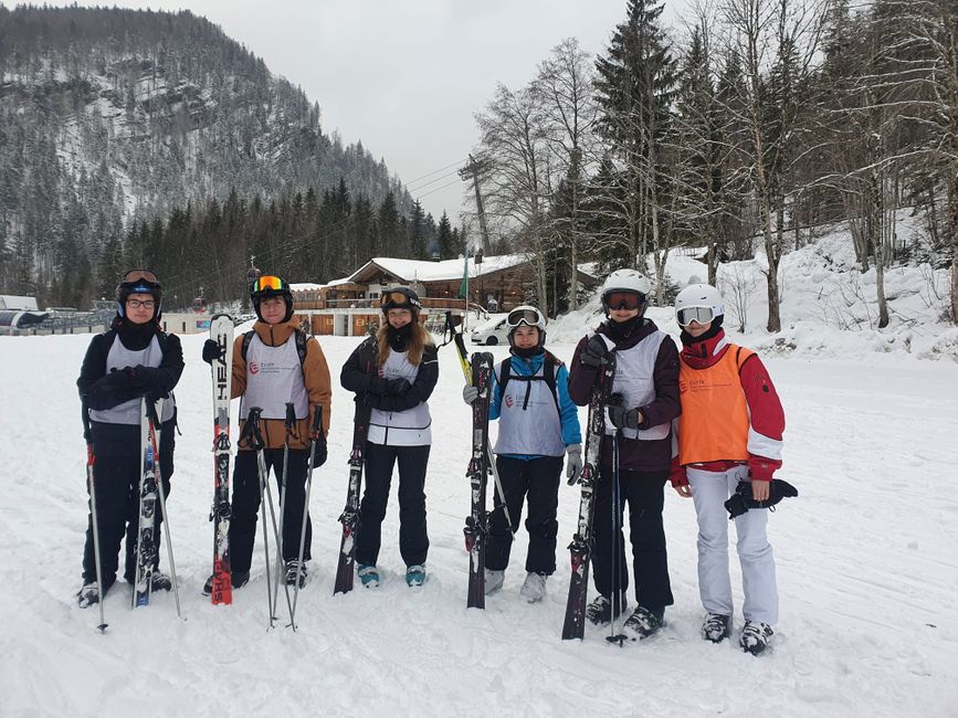 Six of our beginners did an excellent job mastering the downhill slope today