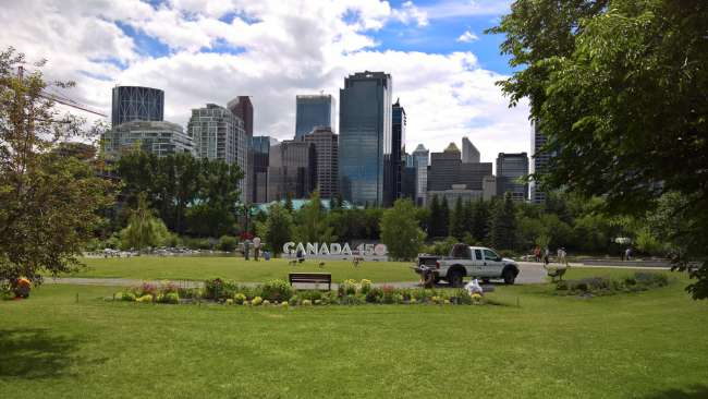 View of Calgary from Prince's Park Island