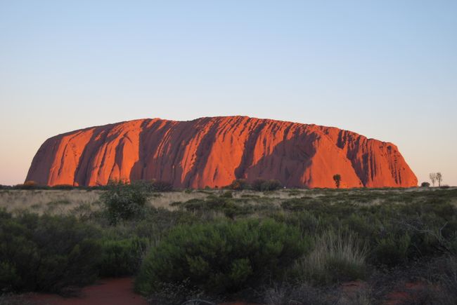 Sonnenuntergang am Mt. Uluru