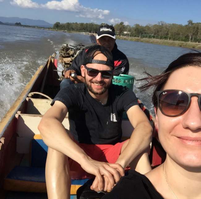 Bootsfahrt über den Mekong 